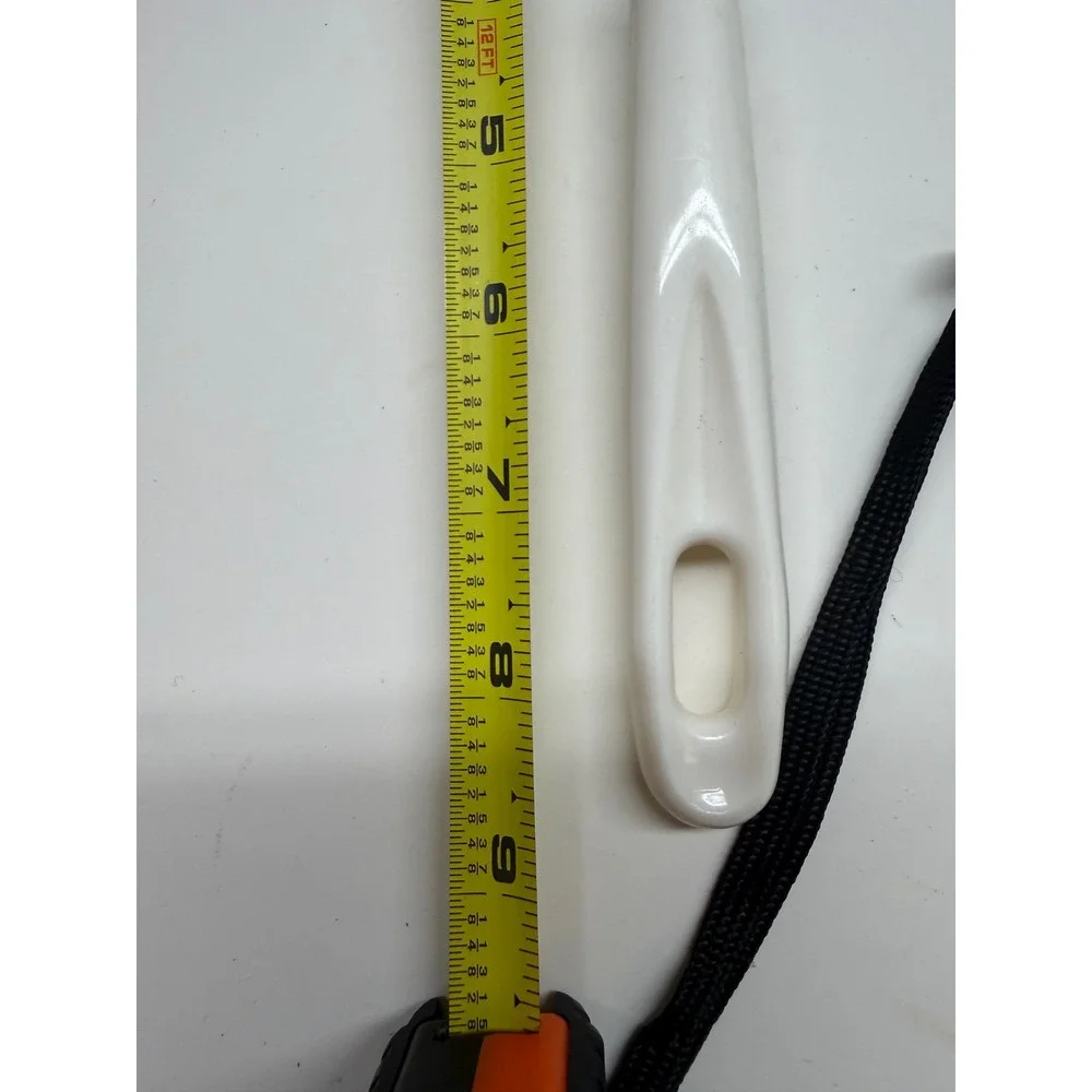 Chrome Plated Metal Ice Cream Scoop with White Plastic Handle 8.5 Inch